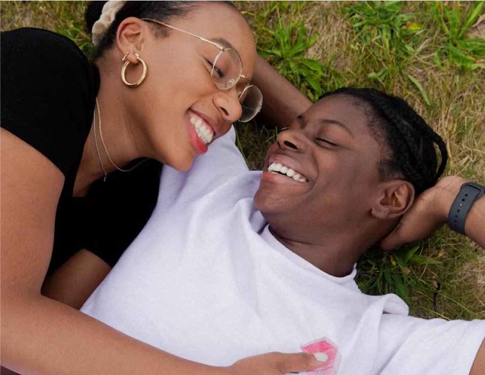 couple smiling